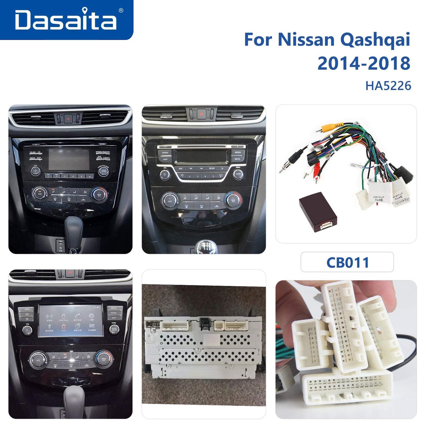 Dasaita MAX10 Nissan Qashqai 2014 2015 2016 2017 2018 Car Stereo 10.2 Inch Carplay Android Auto PX6 4G+64G Android10 1280*720 DSP AHD Radio