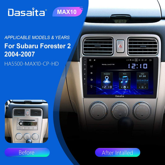 Dasaita MAX10 Subaru Forester 2 2004 2005 2006 2007 Car Stereo 9 Inch Carplay Android Auto PX6 4G+64G Android10 1280*720 DSP AHD Radio