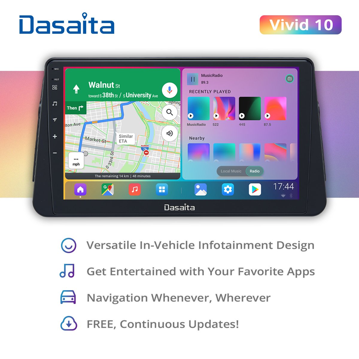 Dasaita for Nissan Kicks Micra GPS 2014 2015 2016 2017 Car Video Players 10.2" Android 10.0 Carplay DSP GPS IPS 4G RAM 64G ROM