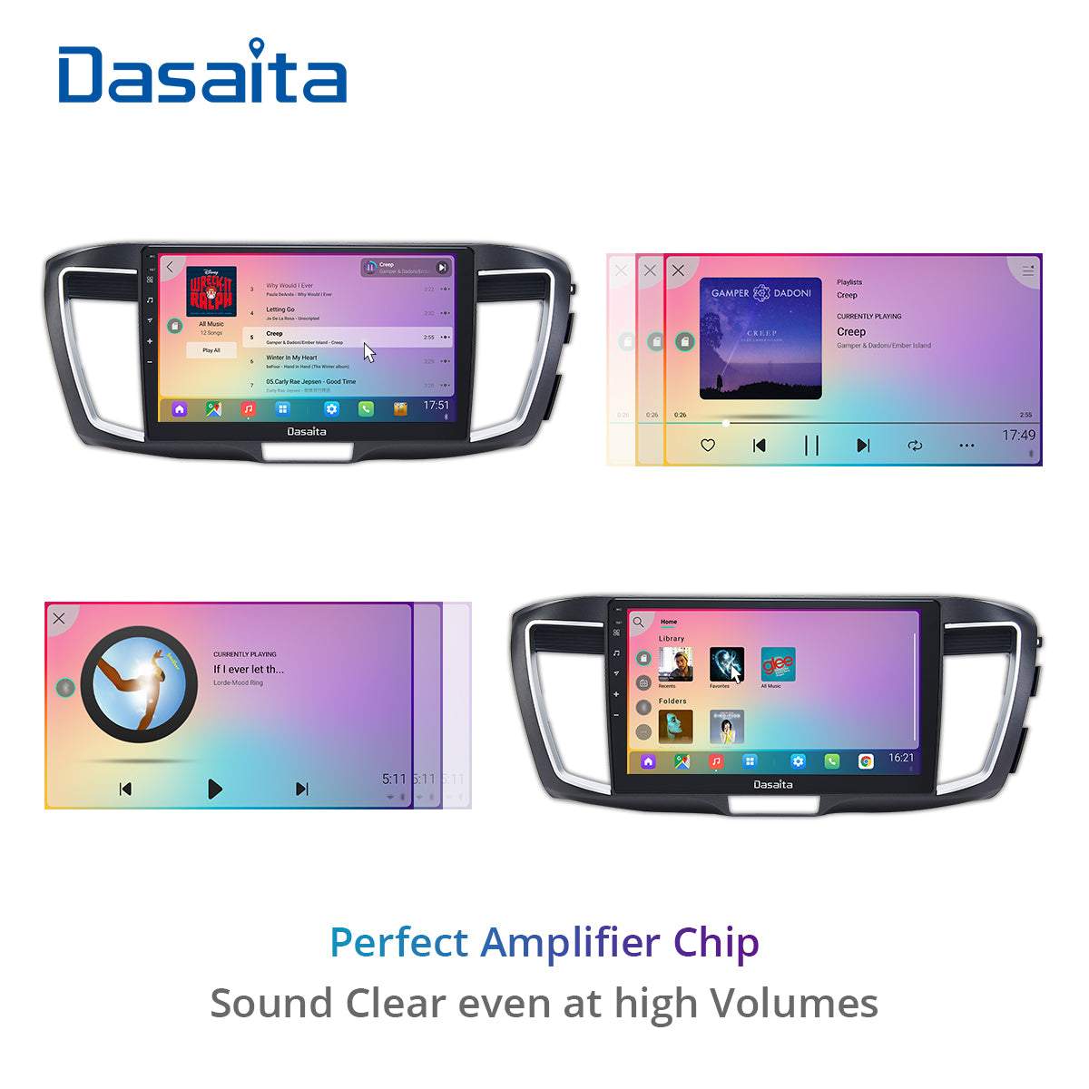 Dasaita Vivid11 Honda Accord 2013 2014 2015 2016 2017 Car Stereo 10.2" Carplay Android Auto 4G+64G Android11 PX6 1280*720 DSP AHD Radio