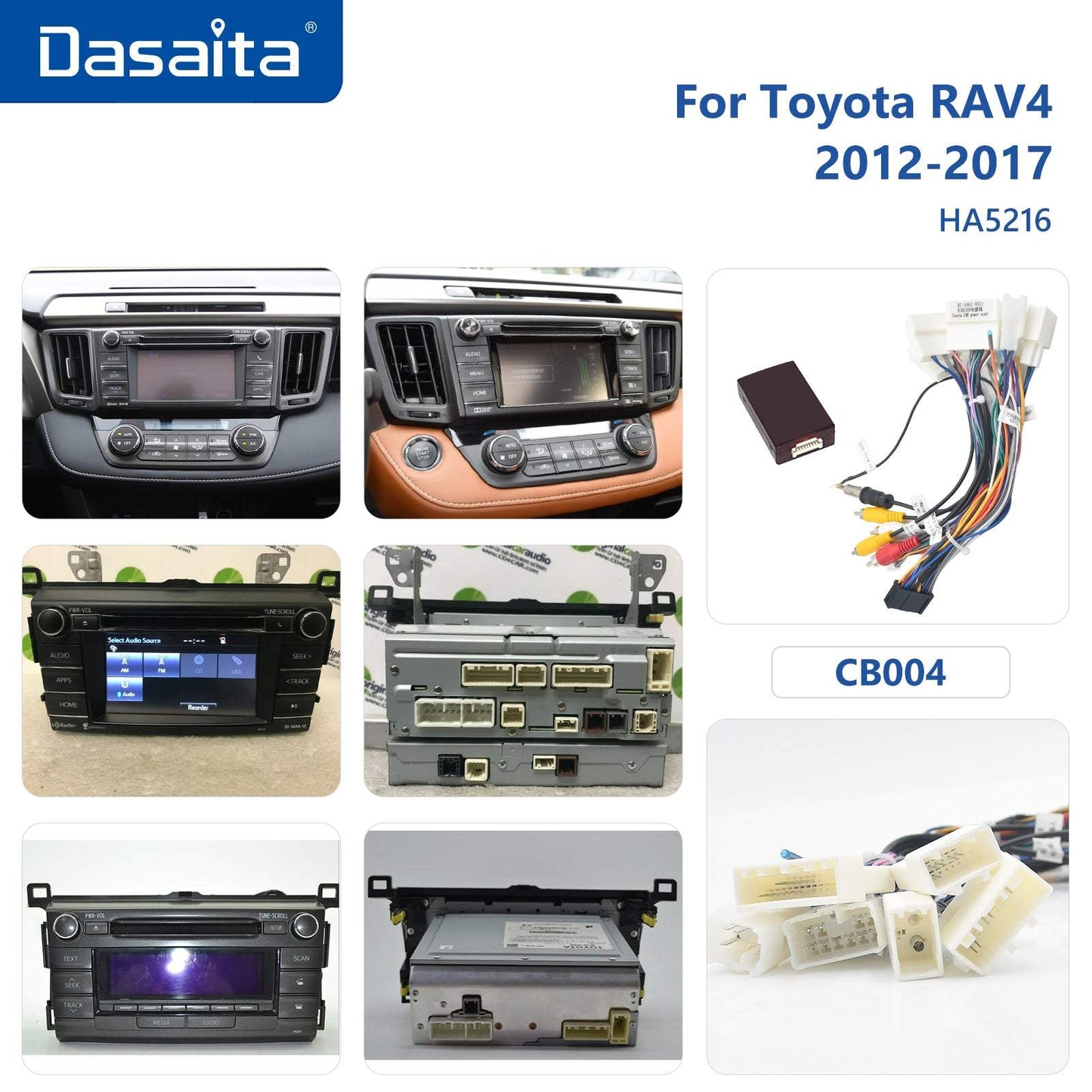 Dasaita MAX11 Toyota RAV4 2012 2013 2014 2015 2016 2017 Car Stereo 10.2 Inch Carplay Android Auto PX6 4G+64G Android11 1280*720 DSP AHD Radio