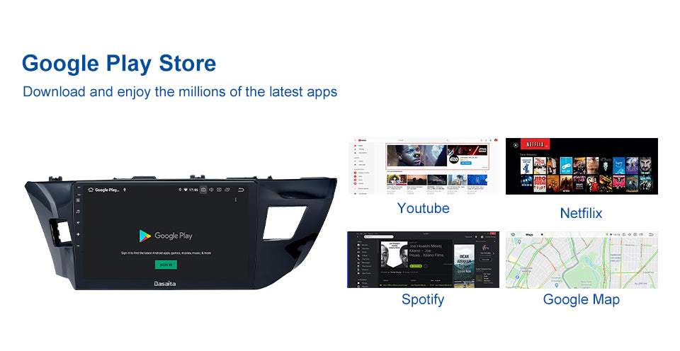 Dasaita MAX11 Toyota Corolla 2014 2015 2016 Car Stereo 10.2 Inch Carplay Android Auto PX6 4G+64G Android11 1280*720 DSP AHD Radio