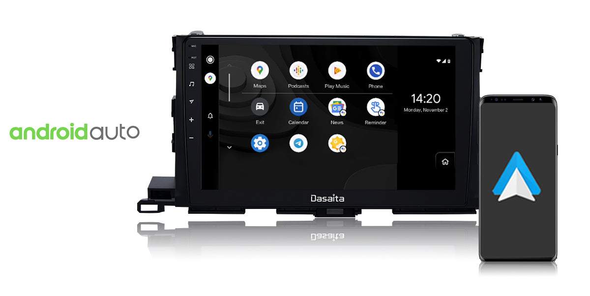 Dasaita Vivid11 Toyota highlander 2015 2016 2017 2018 Car Stereo 10.2 Inch Carplay Android Auto PX6 4G+64G Android11 1280*720 DSP AHD Radio