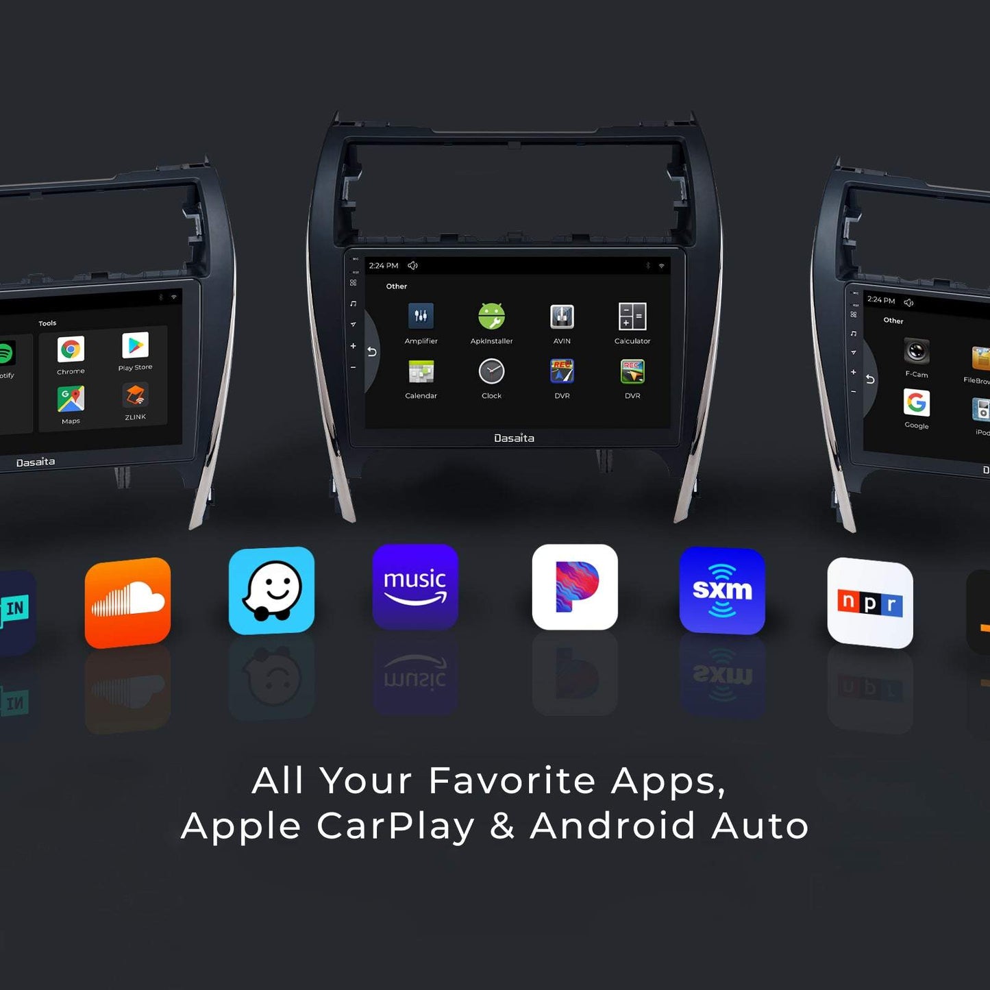 Dasaita Scout10 Toyota Camry 2012 2013 2014 Car Stereo 10.2 Inch Carplay Android Auto PX6 4G+64G Android10 1280*720 DSP AHD Radio