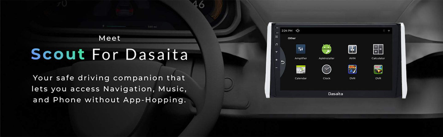 Dasaita Scout10 Toyota RAV4 2019 2020 2021 Car Stereo 10.2 Inch Carplay Android Auto PX6 4G+64G Android10 1280*720 DSP AHD Radio