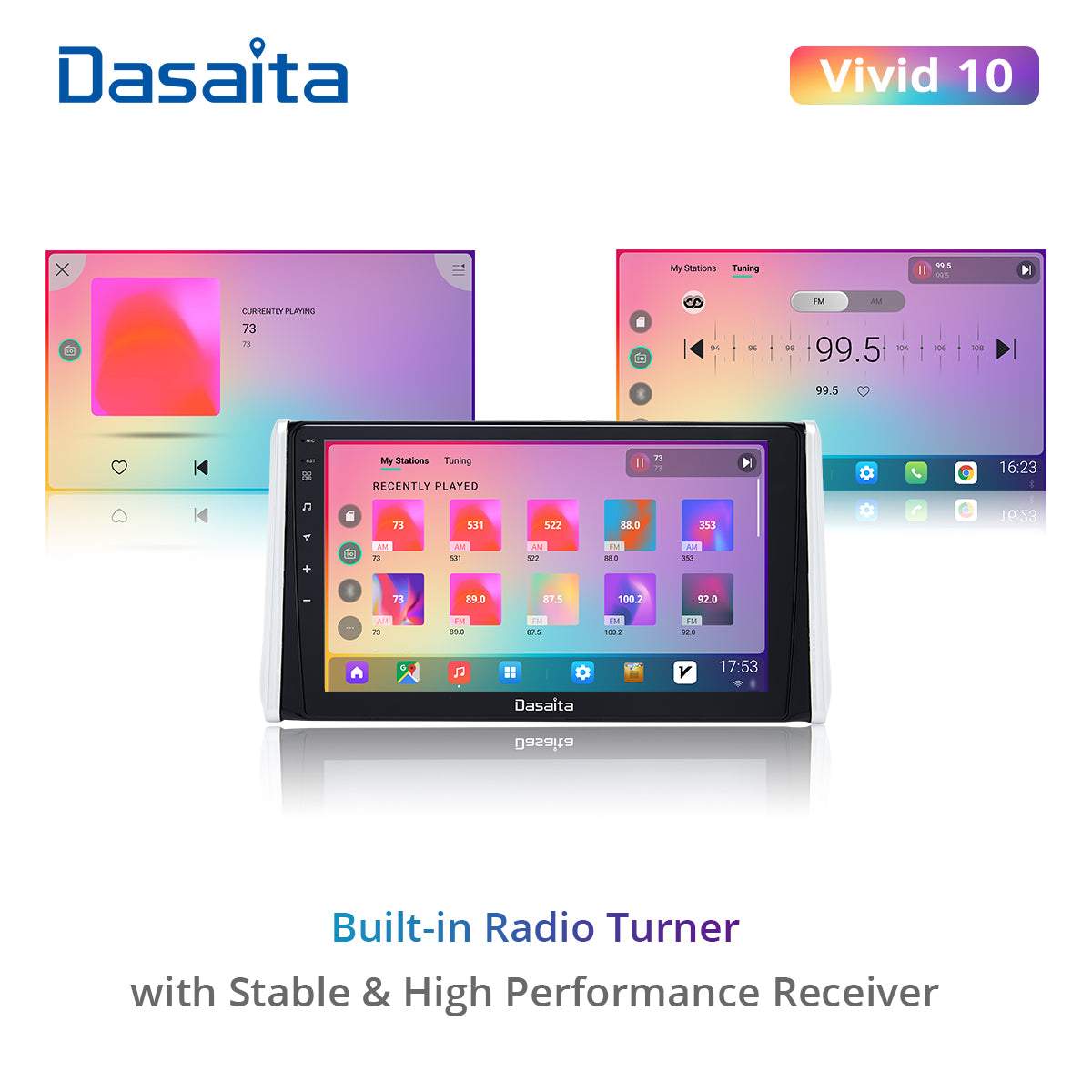 Dasaita Vivid11 Toyota RAV4 2019 2020 2021 Car Stereo 10.2 Inch Carplay Android Auto PX6 4G+64G Android11 1280*720 DSP AHD Radio