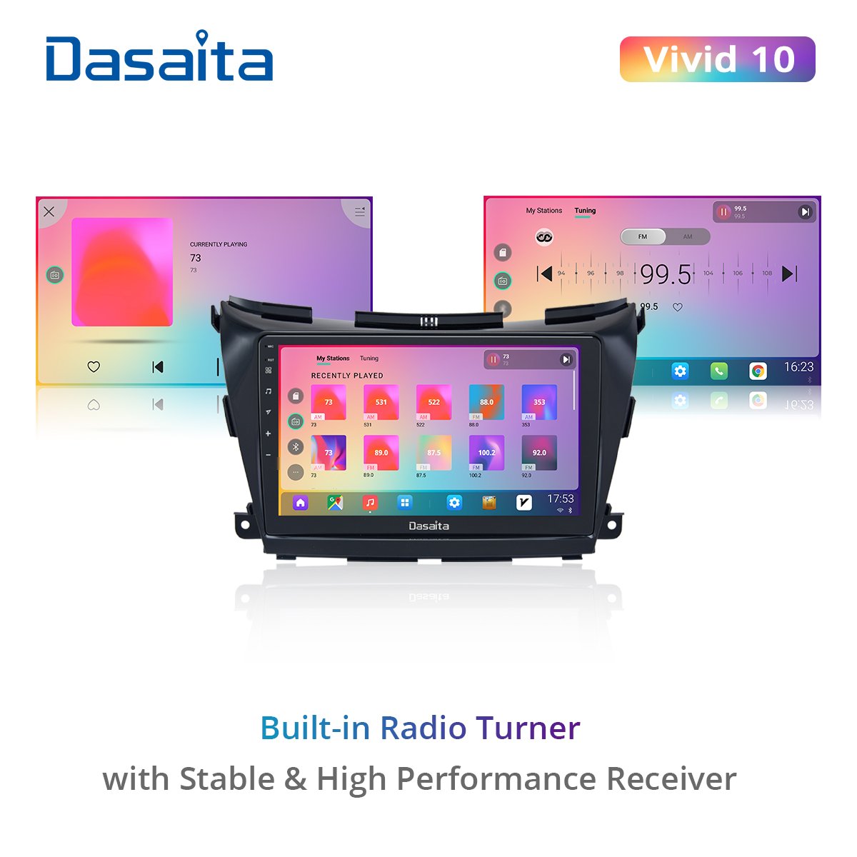 Dasaita 10.2" 1 Din Car Radio for Nissan Murano Z52 GPS 2015 2016 2017 2018 Android 10 GPS Navigation with DSP Carplay