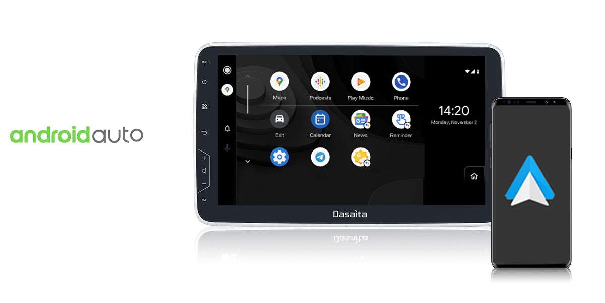 Dasaita Vivid11 Universal Single Din Car Stereo 10.2 Inch Carplay Android Auto PX6 4G+64G Android11 1280*720 DSP AHD Radio