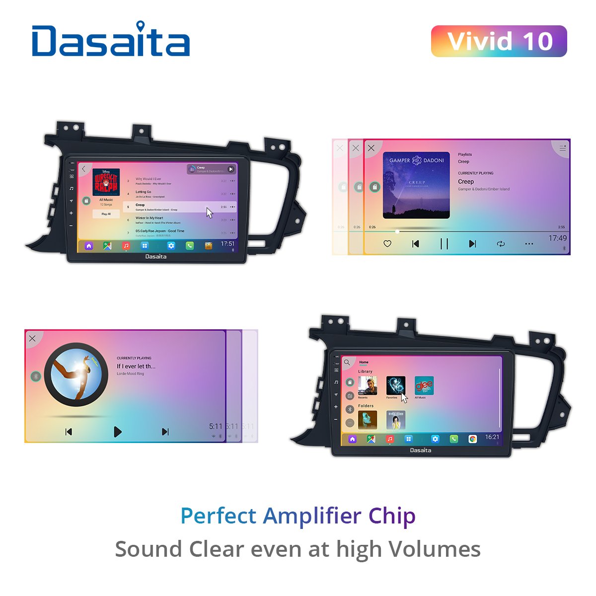 Dasaita Vivid For KIA K5 Optima 2011 2012 2013 Car Radio Android Auto Carplay Car stereo 9" Touch Screen 1280*720 Navigation
