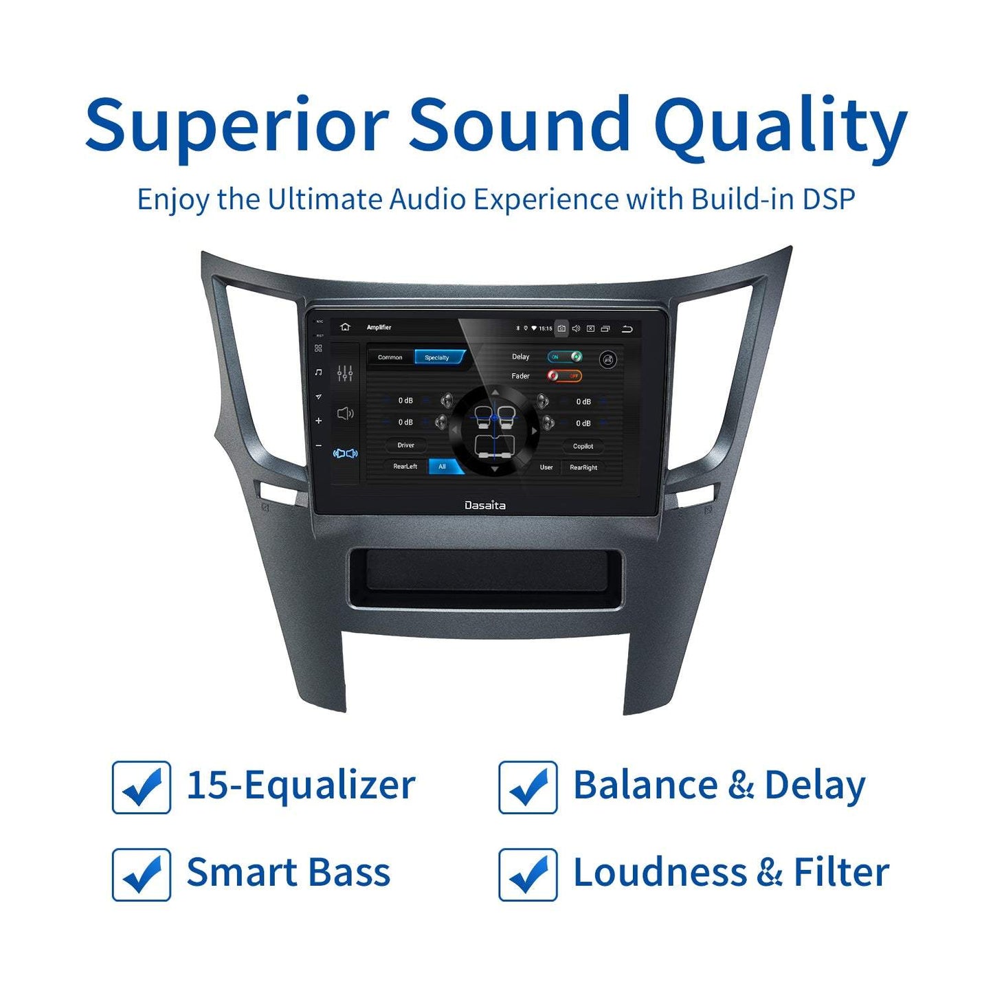 Dasaita MAX10 Subaru Outback 2009 2010 2011 2012 2013 2014 Car Stereo 9 Inch Carplay Android Auto PX6 4G+64G Android10 1280*720 DSP AHD Radio