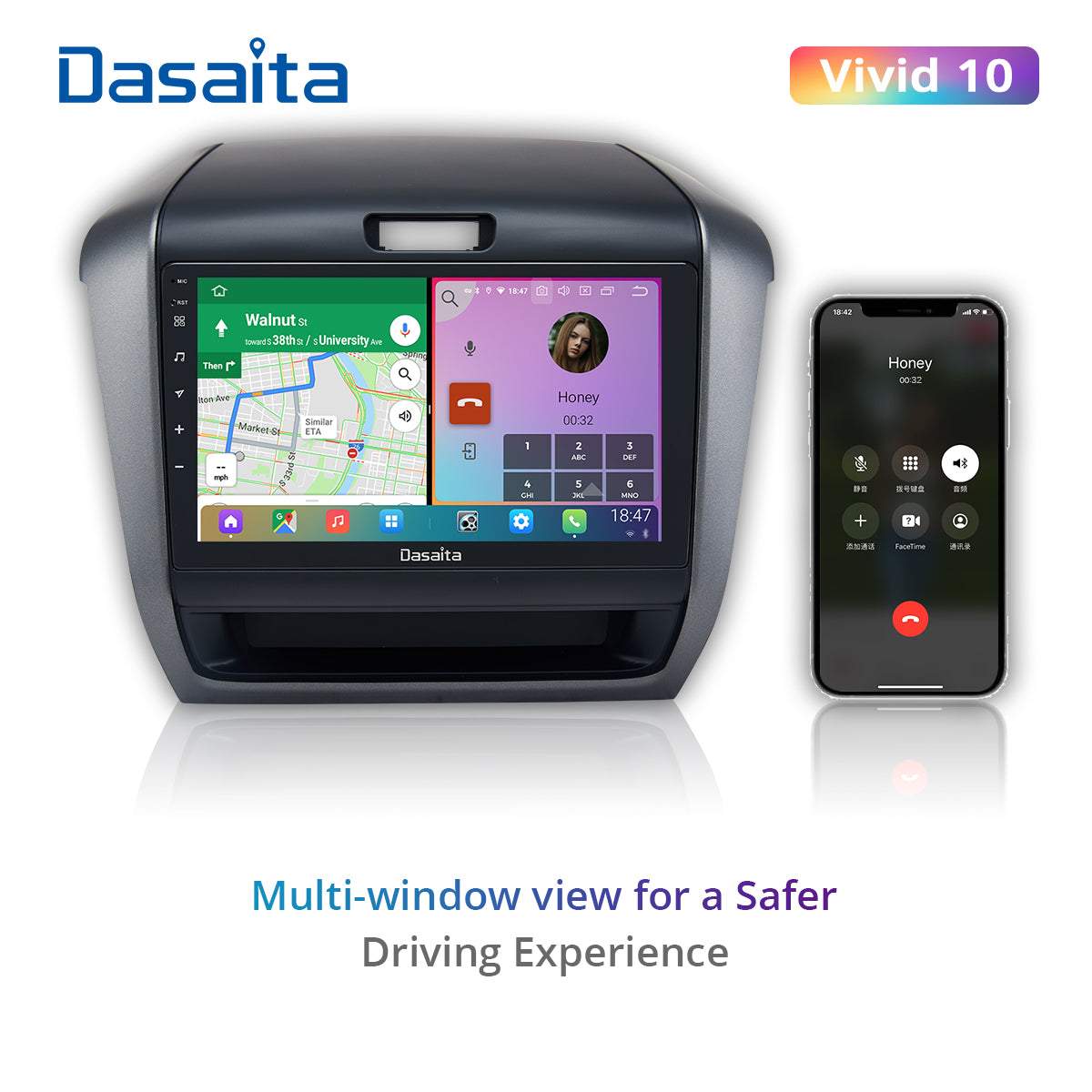 Dasaita Vivid11 Honda Freed 2017 2018 2019 Car Stereo 9 Inch Carplay Android Auto PX6 4G+64G Android11 1280*720 DSP AHD Radio