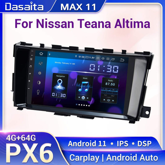 Dasaita MAX11 Nissan Teana Altima 2014 2015 2016 2017 2018 Car Stereo 9 Inch Carplay Android Auto PX6 4G+64G Android11 1280*720 DSP Radio