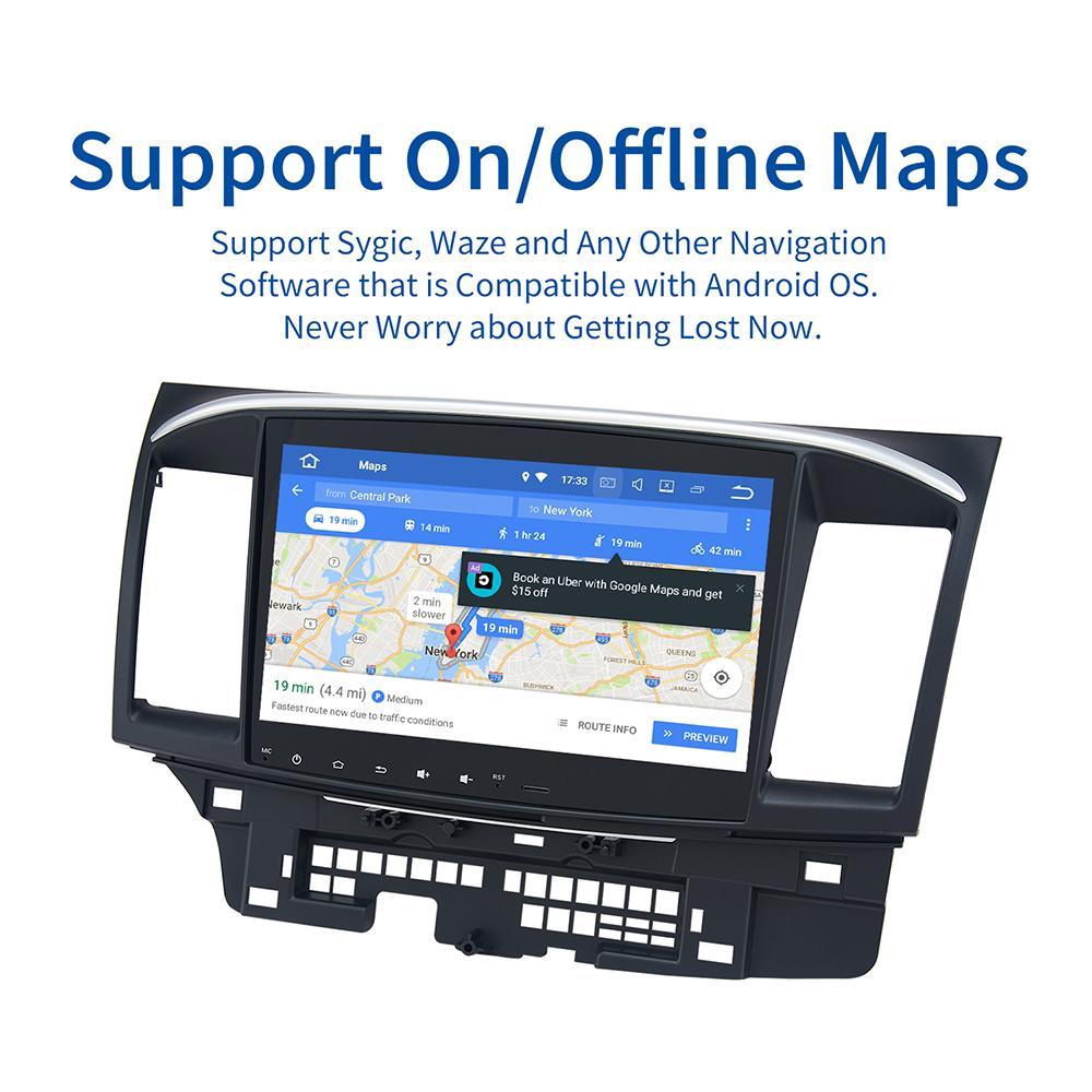 Dasaita MAX10 Mitsubishi Lancer 2008 2009 2010 2011 2012 2013 2014 2015 2016 2017 Car Stereo 10.2" Carplay Android Auto PX6 4+64G 1280*720 DSP Radio