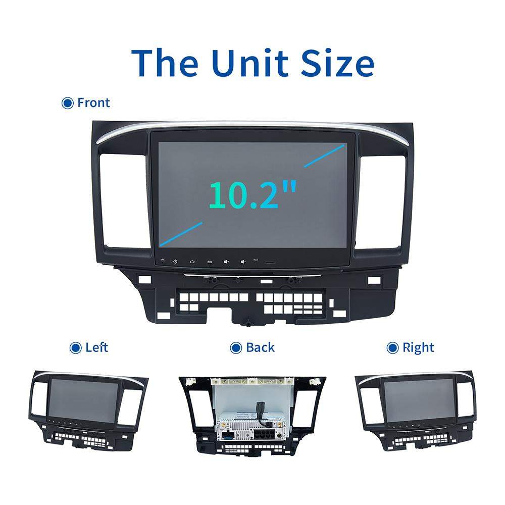 Dasaita MAX10 Mitsubishi Lancer 2008 2009 2010 2011 2012 2013 2014 2015 2016 2017 Car Stereo 10.2" Carplay Android Auto PX6 4+64G 1280*720 DSP Radio