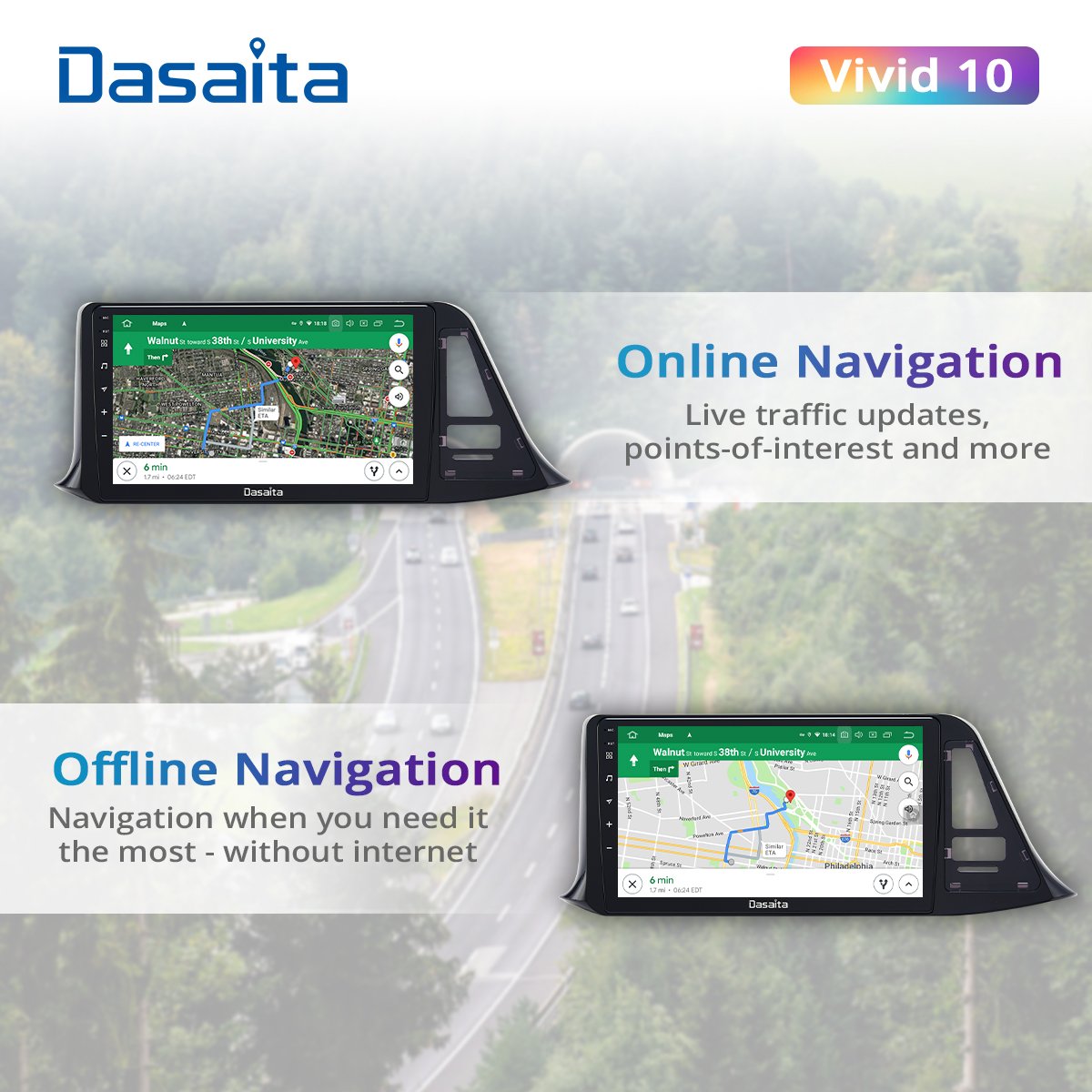 Dasaita Vivid for Toyota CHR 13CM 2016 2017 2018 Car Radio android Apple Carplay Android Auto Navigator GPS DPS 1280*720 4G 64G