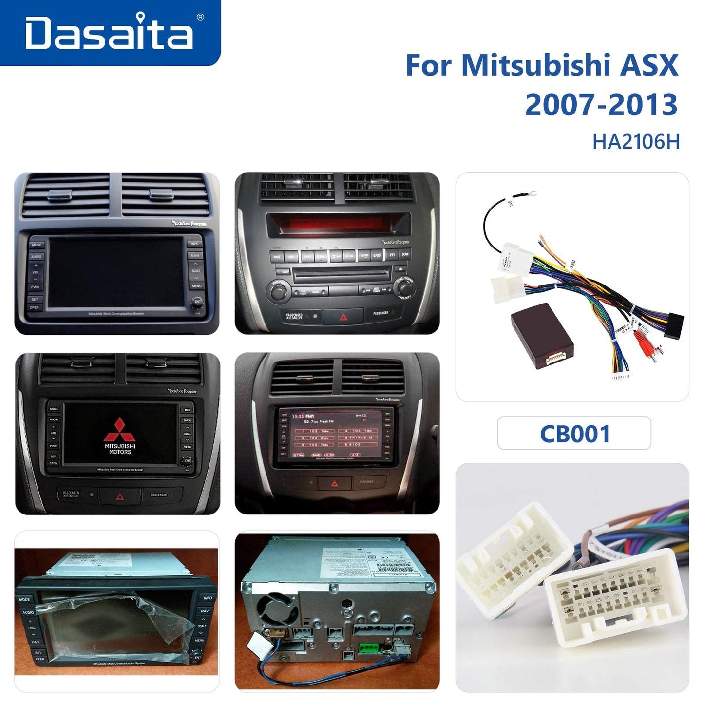 Dasaita MAX10/MAX11 Mitsubishi ASX 2007 2008 2009 2010 2011 2012 2013 2014 2015 2016 2017 Car Stereo Carplay Android Auto 4+64G Android10/Android11 1280*720 Radio