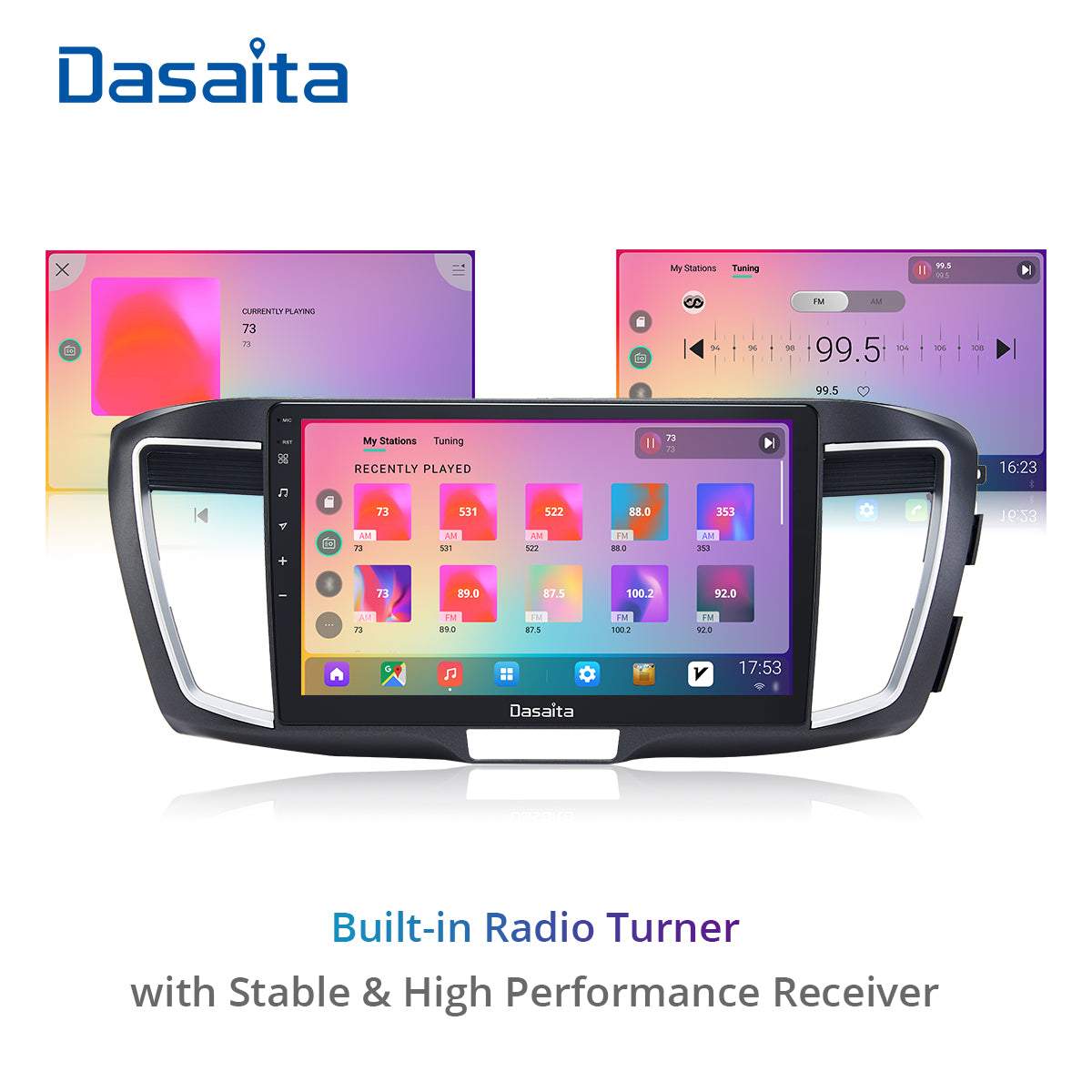 Dasaita Vivid11 Honda Accord 2013 2014 2015 2016 2017 Car Stereo 10.2" Carplay Android Auto 4G+64G Android11 PX6 1280*720 DSP AHD Radio