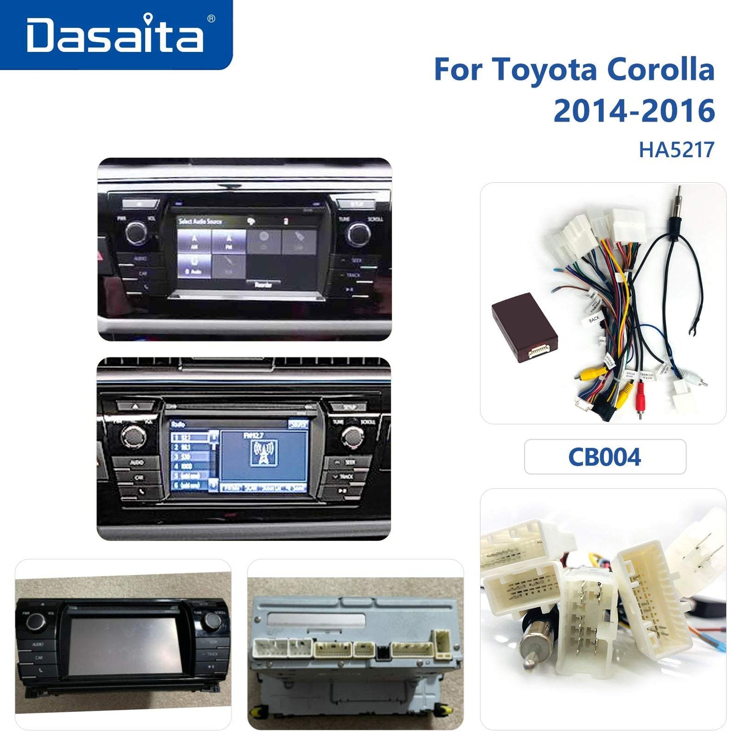 Dasaita MAX11 Toyota Corolla 2014 2015 2016 Car Stereo 10.2 Inch Carplay Android Auto PX6 4G+64G Android11 1280*720 DSP AHD Radio
