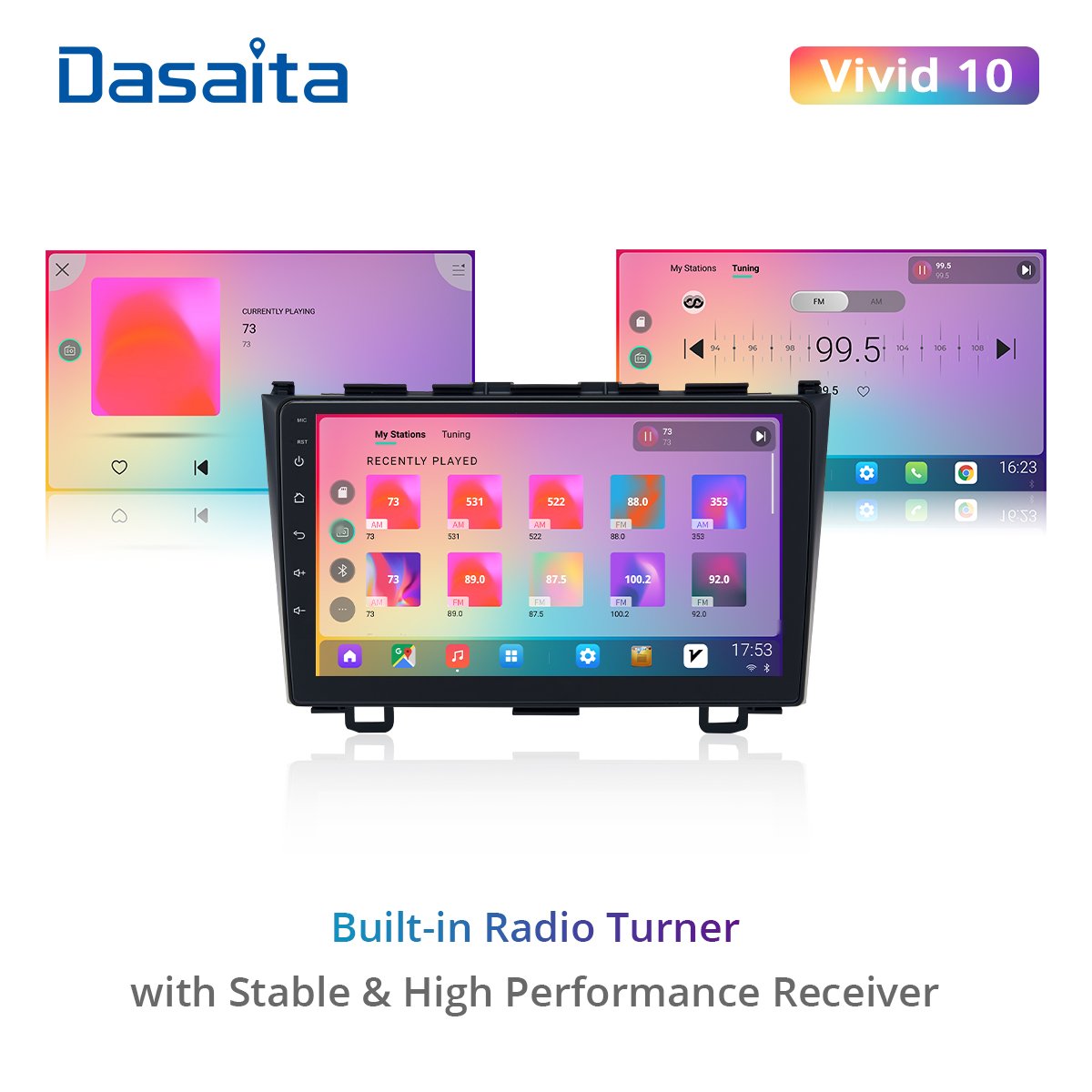Dasaita Vivid for Honda CRV GPS 2007 2008 2009 2010 2011 car radio Android GPS Navigation Carplay Android Auto Car Stereo 4G 64G