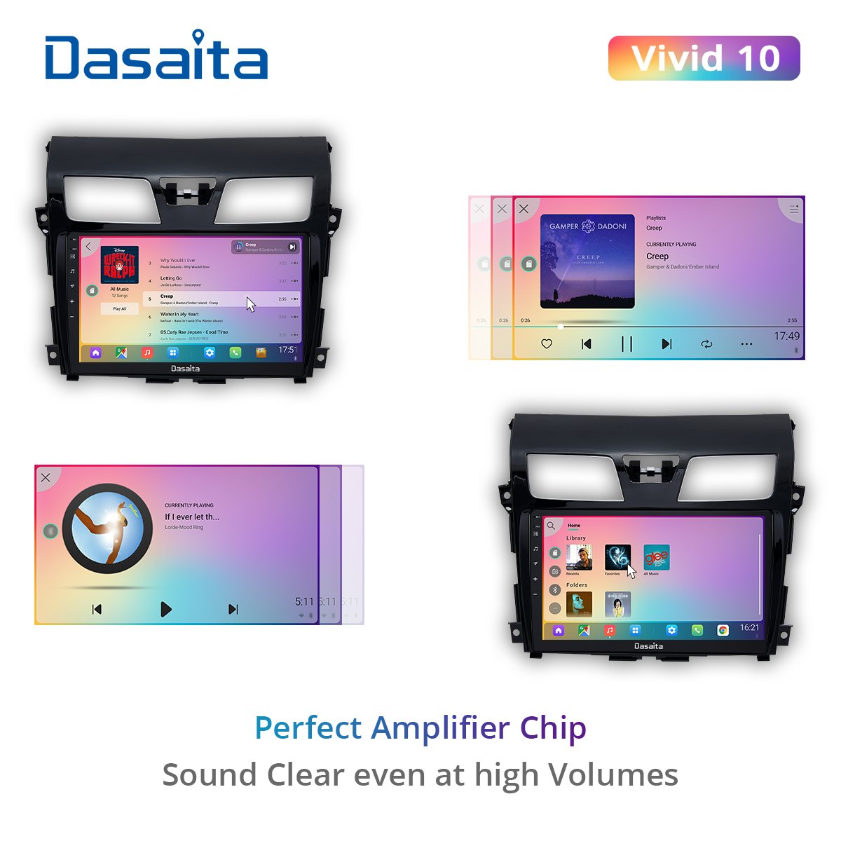 Dasaita Vivid for Toyota Highlander 2007 to 2014 Car Radio with Carplay 10.2" DSP GPS Navigation Autoradio Head Unit Android 10