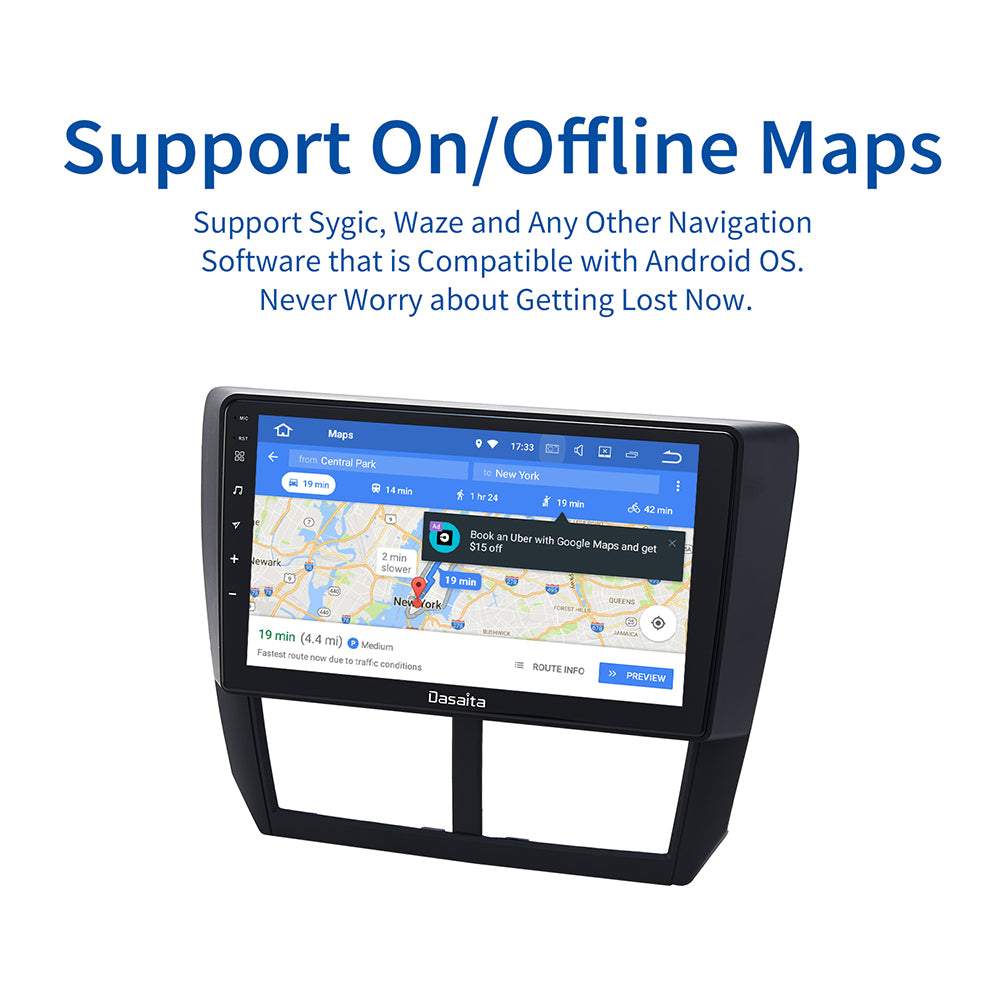 Dasaita MAX10 Subaru Forester 3 Impreza 2007 2008 2009 2010 2011 2012 Car Stereo 9 Inch Carplay Android Auto PX6 4G+64G Android10 1280*720 DSP Radio