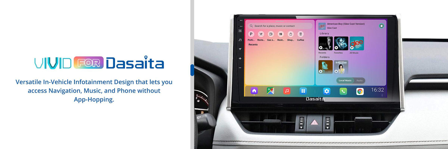 Dasaita Vivid11 Toyota RAV4 2019 2020 2021 Car Stereo 10.2 Inch Carplay Android Auto PX6 4G+64G Android11 1280*720 DSP AHD Radio
