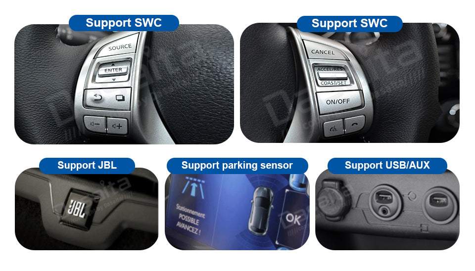 Dasaita MAX10 Nissan Qashqai 2014 2015 2016 2017 2018 Car Stereo 10.2 Inch Carplay Android Auto PX6 4G+64G Android10 1280*720 DSP AHD Radio