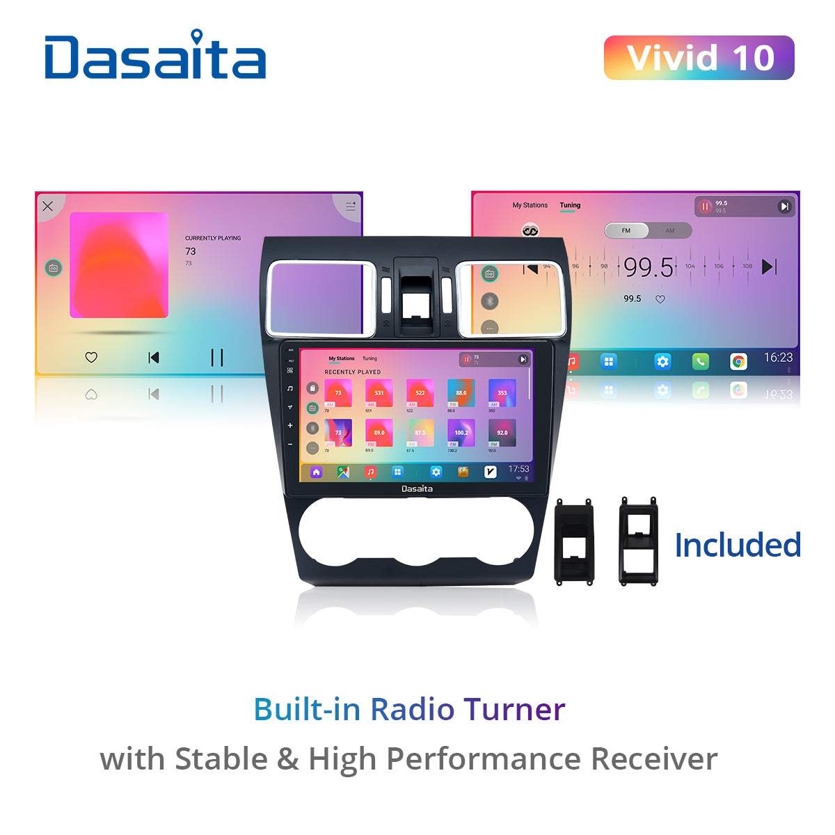 Dasaita Vivid11 Subaru Forester 4 WRX 2016 2017 2018 Car Stereo 9Inch Carplay Android Auto PX6 4G+64G Android11 1280*720 DSP AHD Radio