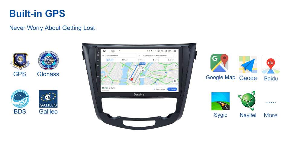 Dasaita (Outlets) W11 Nissan X-Trail Qashqai Rogue 2014 2015 2016 2017 2018 Car Stereo 10.2 Inch PX4 2G+32G Android11 1024*600 DSP AHD Radio