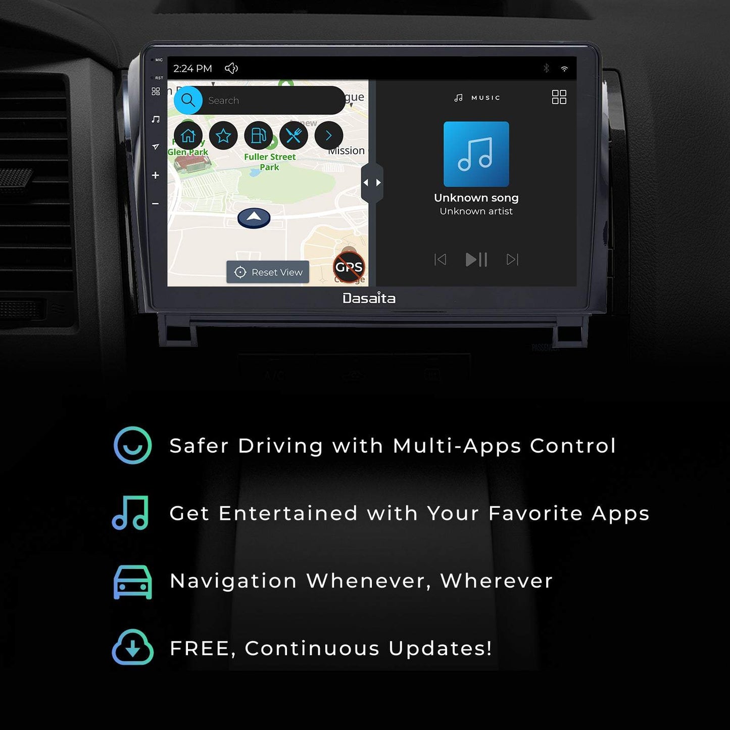 Dasaita Scout10 Toyota Tundra Sequoia 2007 2008 2009 2010 2011 2012 2013 Car Stereo 10.2" Carplay Android Auto PX6 4+64G Android10 1280*720 DSP Radio