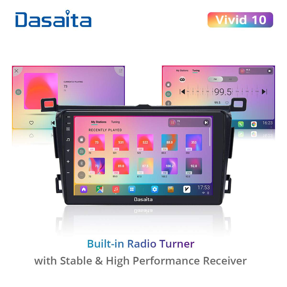 Dasaita Vivid11 Toyota RAV4 2012 2013 2014 2015 2016 2017 Car Stereo 9 Inch Carplay Android Auto PX6 4G+64G Android11 1280*720 DSP AHD Radio