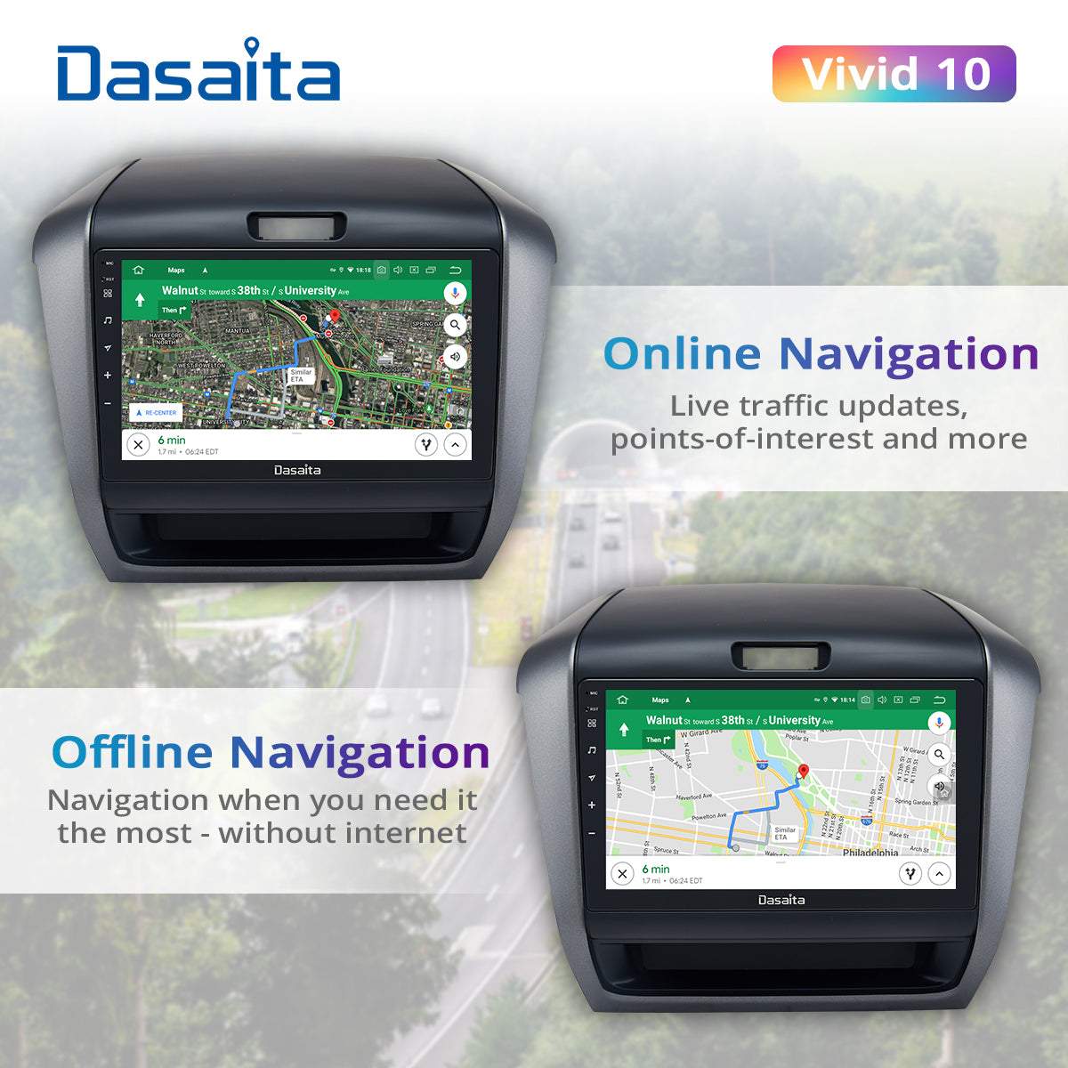 Dasaita Vivid11 Honda Freed 2017 2018 2019 Car Stereo 9 Inch Carplay Android Auto PX6 4G+64G Android11 1280*720 DSP AHD Radio