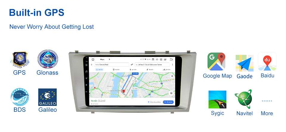 Dasaita (Outlets) W11 Toyota Camry 2007 2008 2009 2010 2011 Car Stereo 9 Inch PX4 2G+32G Android11 1024*600 DSP AHD Radio