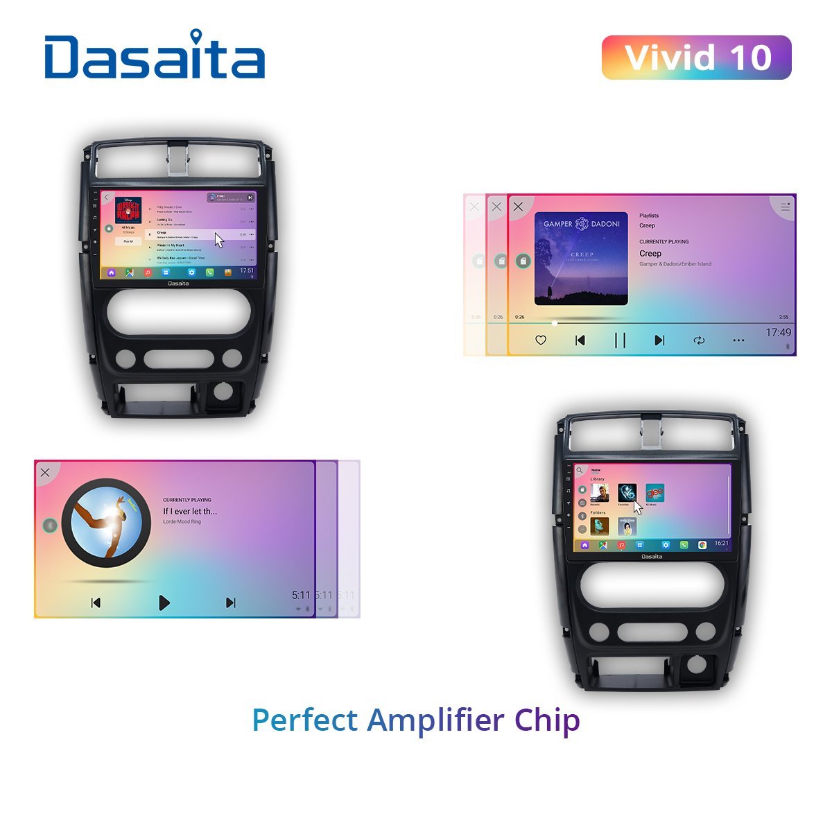Dasaita Vivd For Suzuki Jimny 2007-2015 Car Stereo Android Carplay Android Auto Multimedia Video GPS Navigation 1280*720 4G 64G
