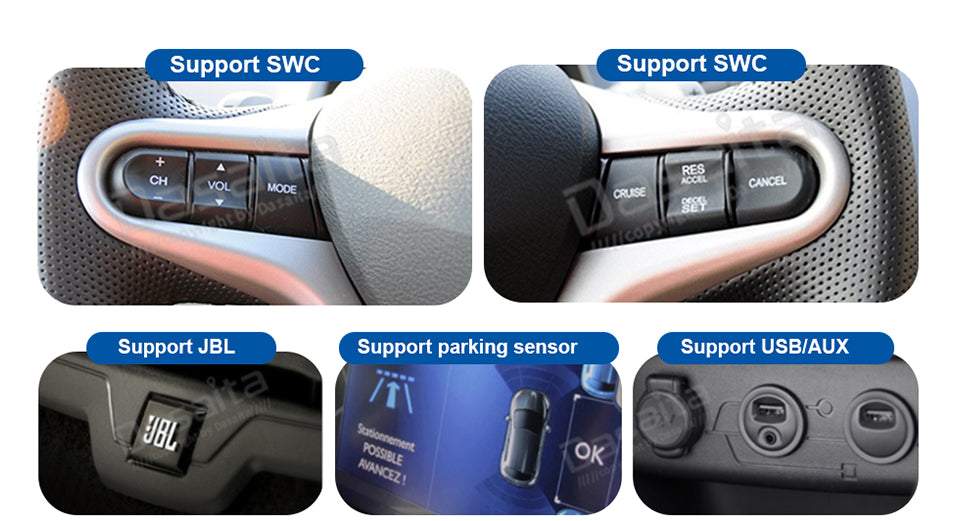 Dasaita MAX11 Honda Civic 2007 2008 2009 2010 2011 Car Stereo 10.2 Inch Carplay Android Auto PX6 4G+64G Android11 1280*720 DSP AHD Radio