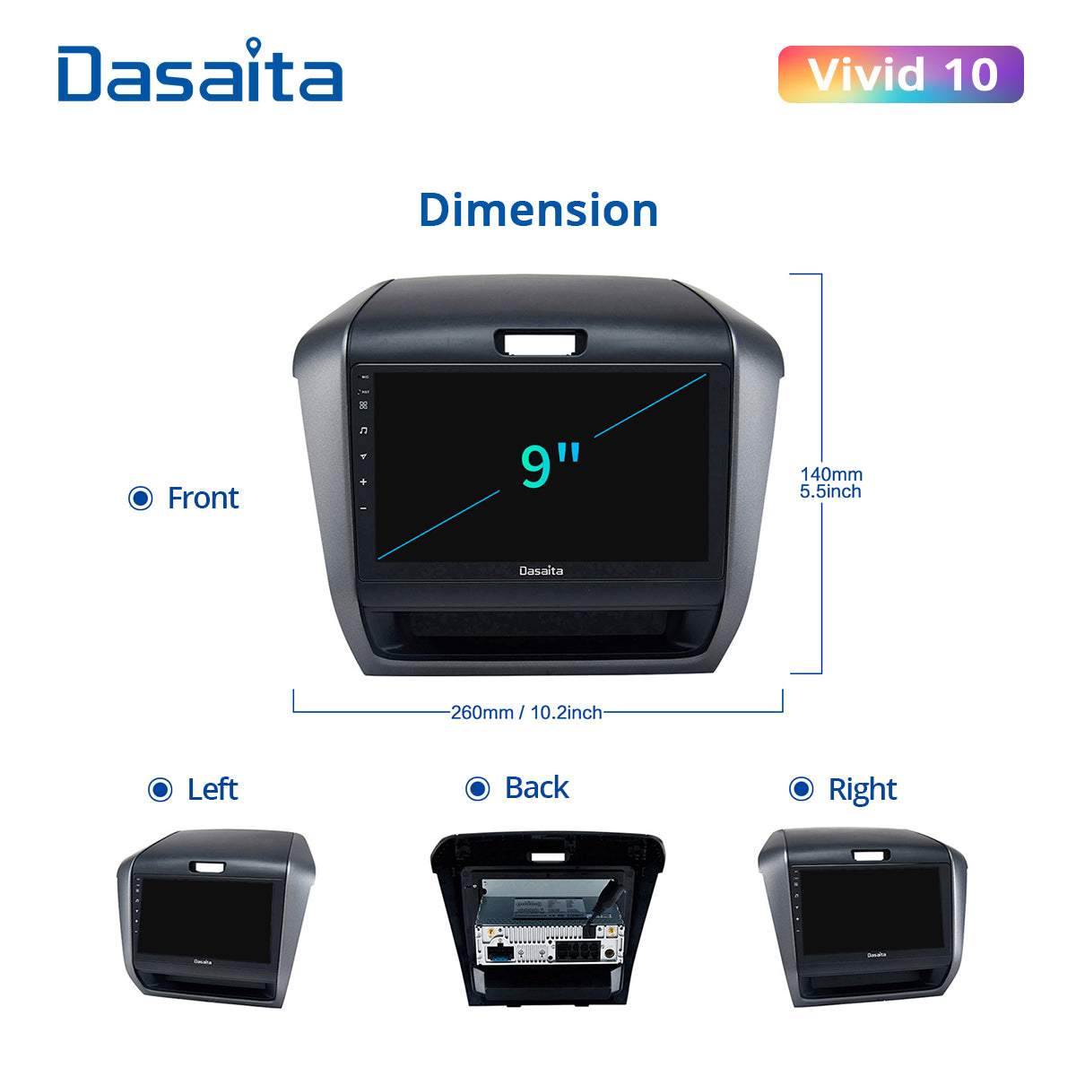 Dasaita Vivid11 Honda Freed 2017 2018 2019 Car Stereo 9 Inch Carplay Android Auto PX6 4G+64G Android11 1280*720 DSP AHD Radio