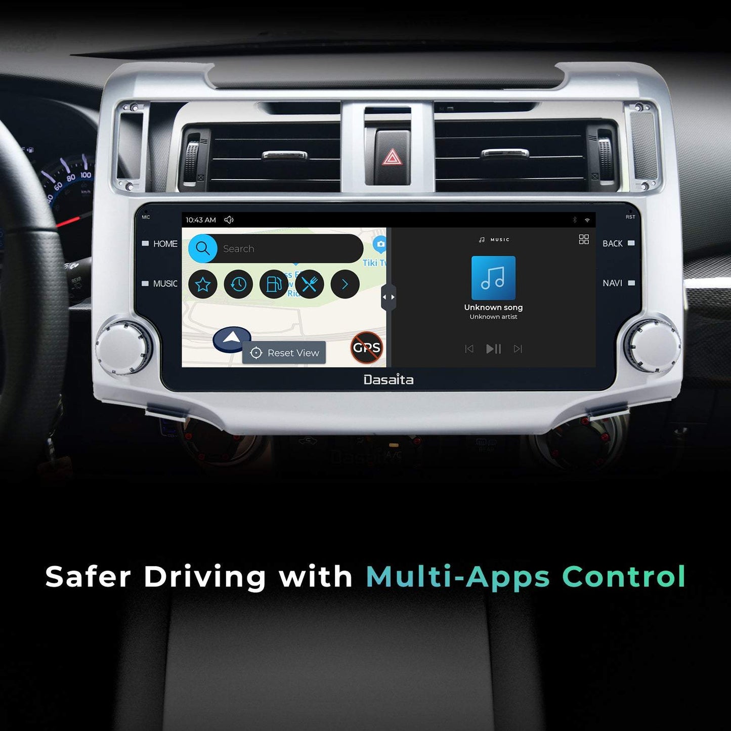 Dasaita Scout10 10.25 inch for Toyota 4runner 2014 2015 2016 2017 2018 Car Radio Apple Carplay Android Auto Touch Screen DSP 1280*480 Audio