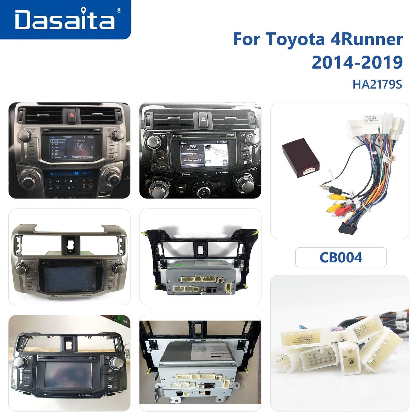 Dasaita MAX10/MAX11 Toyota 4Runner 2014 2015 2016 2017 2018 2019 Car Stereo 10.25 Inch Carplay Android Auto PX6 4G+64G Android10/Android11 1280*480 DSP AHD Radio
