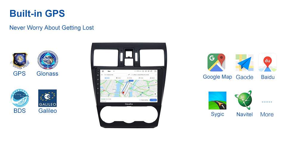 Dasaita MAX10 Subaru Forester 4 Impreza WRX 2012 2013 2014 2015 Car Stereo 9 Inch Carplay Android Auto PX6 4G+64G Android10 1280*720 DSP AHD Radio