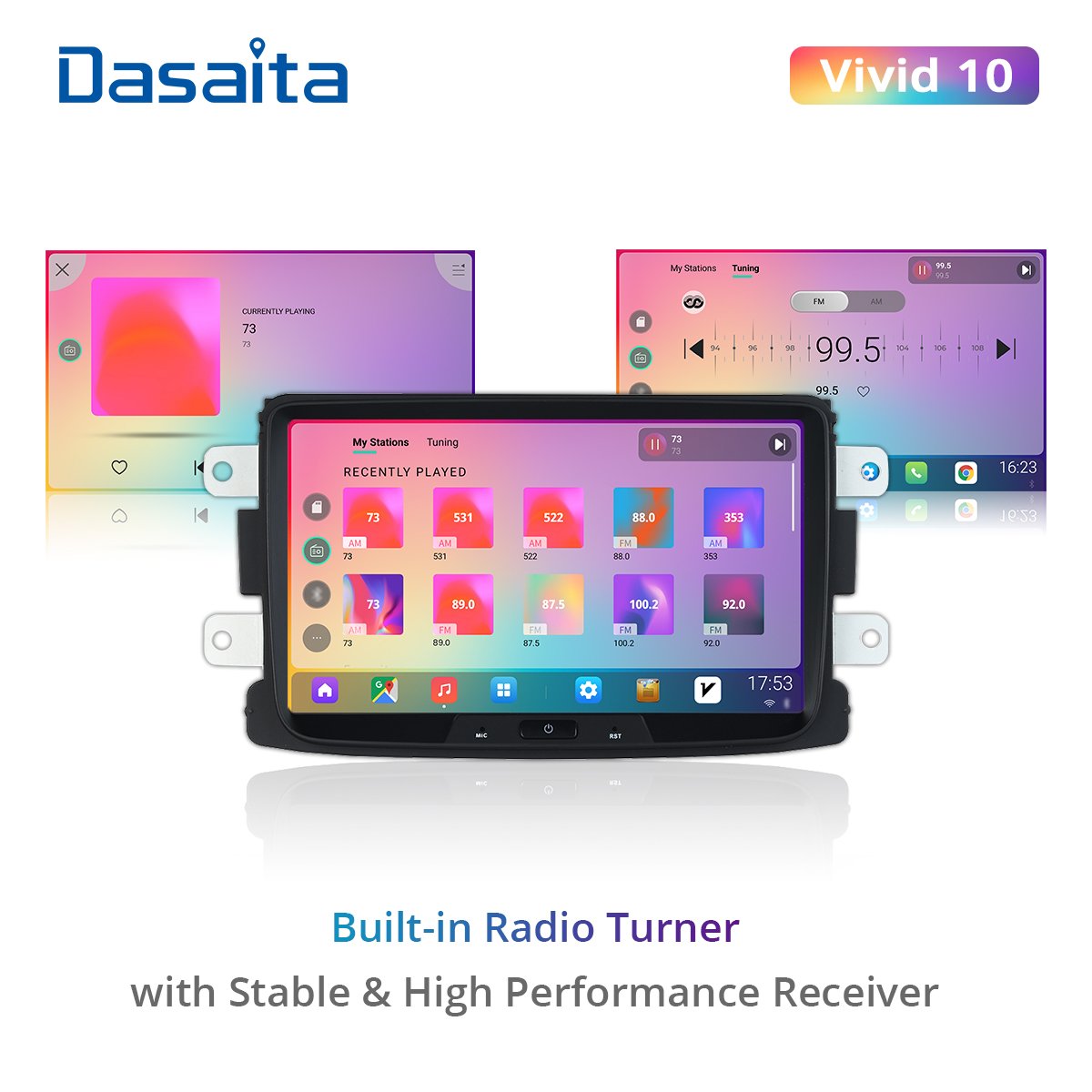 Dasaita Vivid For Xray Renault Universal Dacia Sandero Duster Captur Lada Xray2 2012-2019 radio 1 din android 10 4G RAM 64G ROM