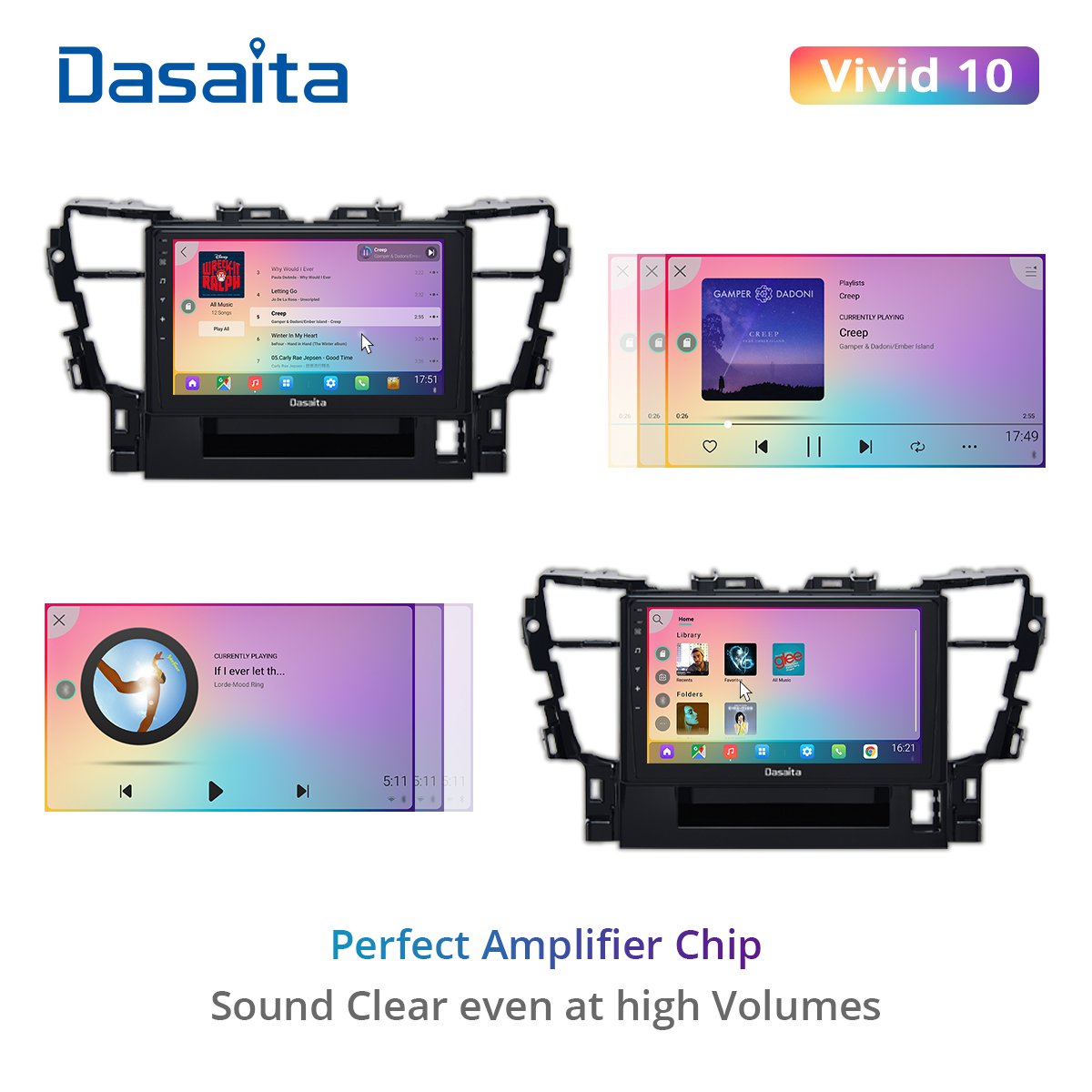 Dasaita 10.2" Android 10 Car Radio Multimedia Video player for Toyota Alphard Radio 2015 2016 2017 2018 2019 2020 stereo DSP GPS