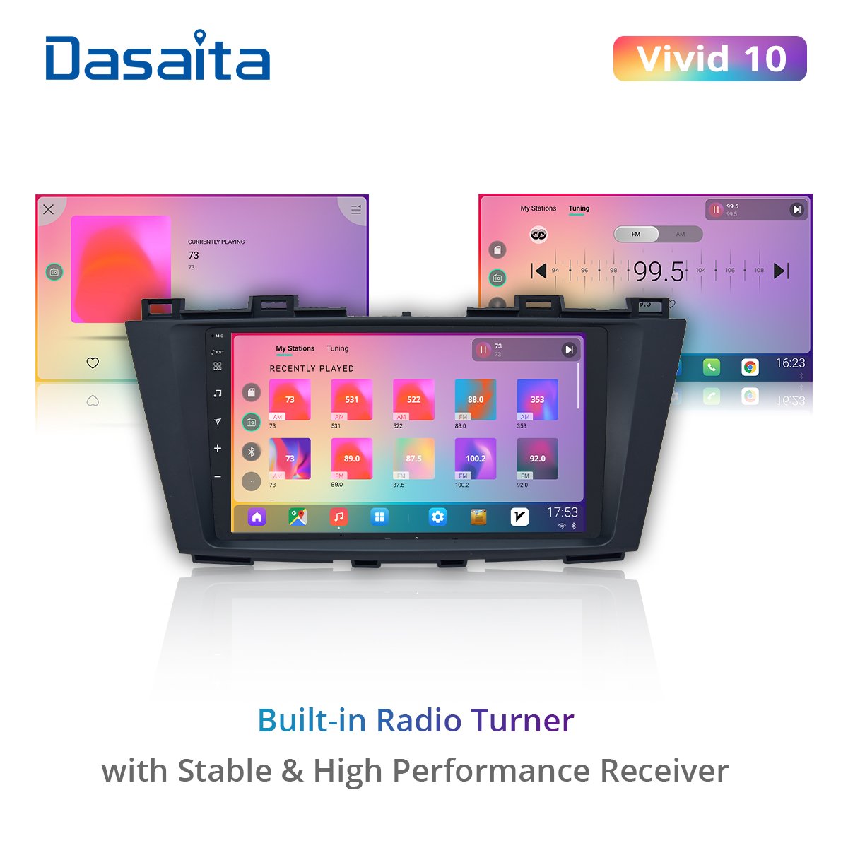 Dasaita Vivid for Mazda 5 2011 2012 2013 2014 Car Autoradio 1 Din Android 10.0 Navigation 9" Multi Touch Screen GPS DSP TDA7850