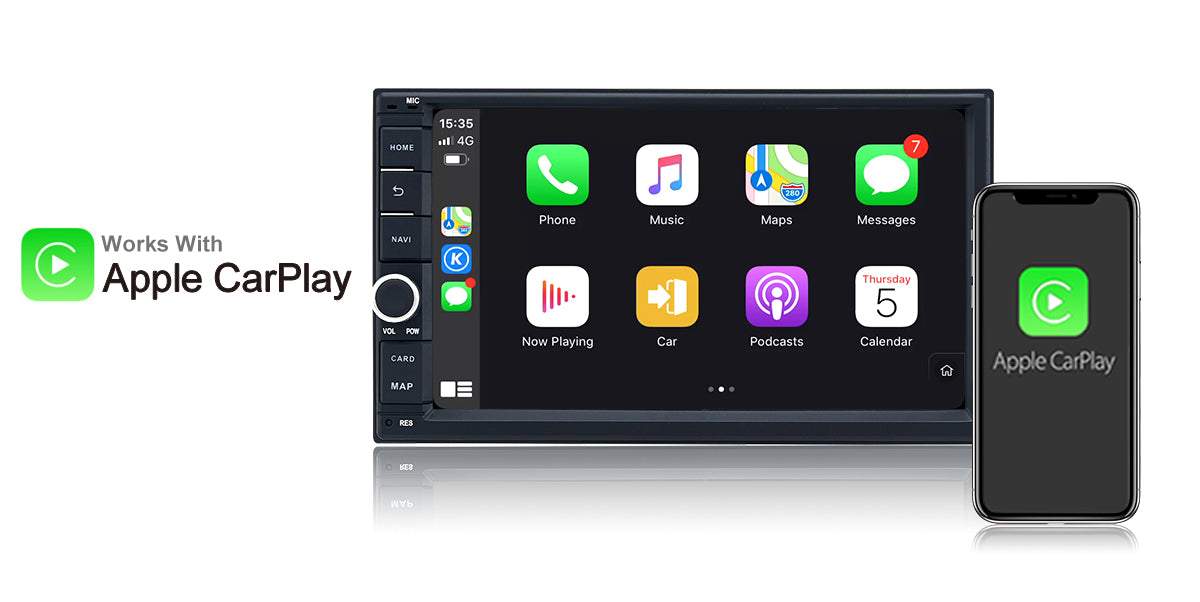 Dasaita Vivid11 Universal Double Din Car Stereo 7 Inch Carplay Android Auto PX6 4G+64G Android11 1024*600 DSP AHD Radio