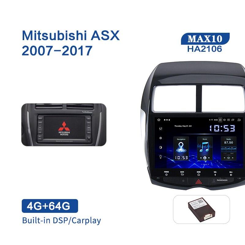 Dasaita MAX10/MAX11 Mitsubishi ASX 2007 2008 2009 2010 2011 2012 2013 2014 2015 2016 2017 Car Stereo Carplay Android Auto 4+64G Android10/Android11 1280*720 Radio