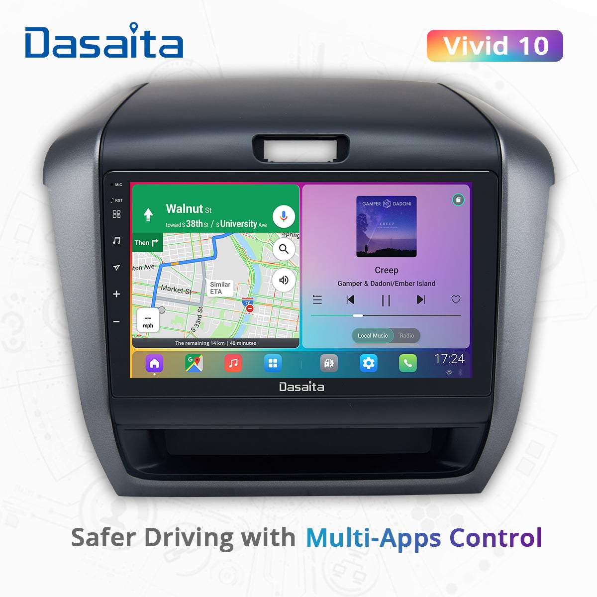 Dasaita Vivid11 Honda Freed 2017 2018 2019 Car Stereo 9 Inch Carplay Android Auto PX6 4G+64G Android11 1280*720 DSP AHD Radio
