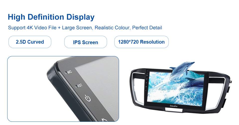 Dasaita MAX11 Honda Accord 2013 2014 2015 2016 2017 Car Stereo 10.2 Inch Carplay Android Auto PX6 4G+64G Android11 1280*720 DSP AHD Radio