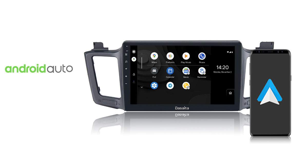 Dasaita Vivid10 Toyota RAV4 2012 2013 2014 2015 2016 2017 Car Stereo 10.2 Inch Carplay Android Auto PX6 4G+64G Android10 1280*720 DSP AHD Radio