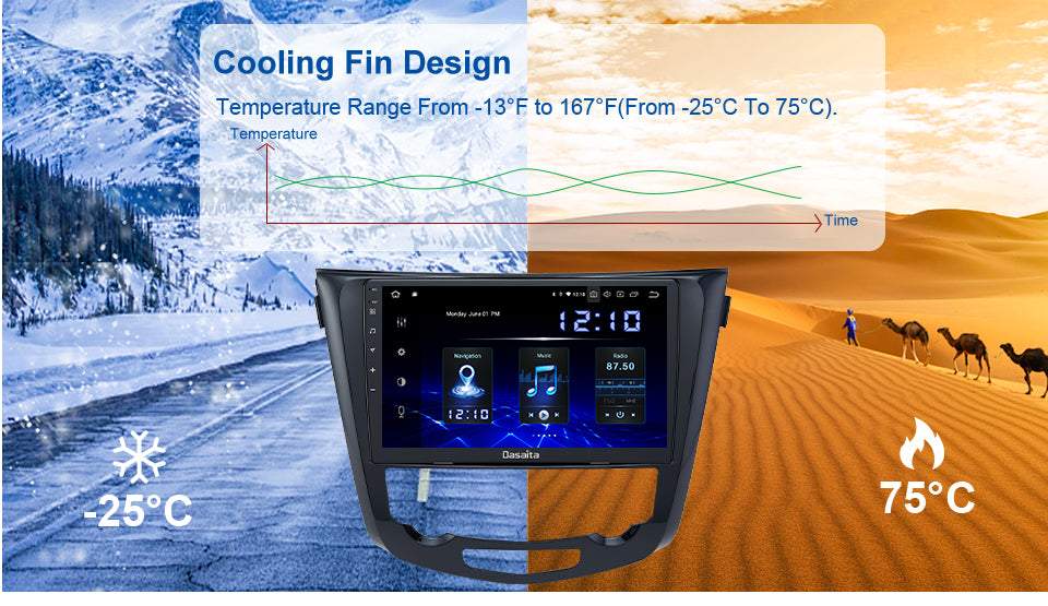 Dasaita (Outlets) W11 Nissan X-Trail Qashqai Rogue 2014 2015 2016 2017 2018 Car Stereo 10.2 Inch PX4 2G+32G Android11 1024*600 DSP AHD Radio
