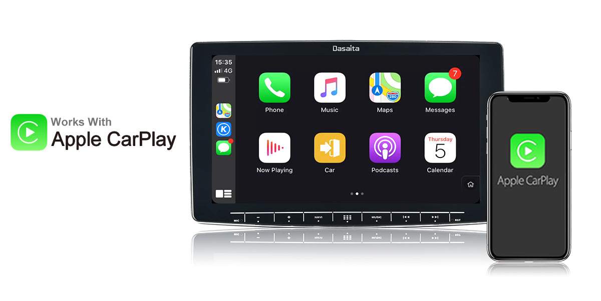 Dasaita Vivid11 Universal Double Din Car Stereo 10.2 Inch Carplay Android Auto PX6 4G+64G Android11 1280*720 DSP AHD Radio