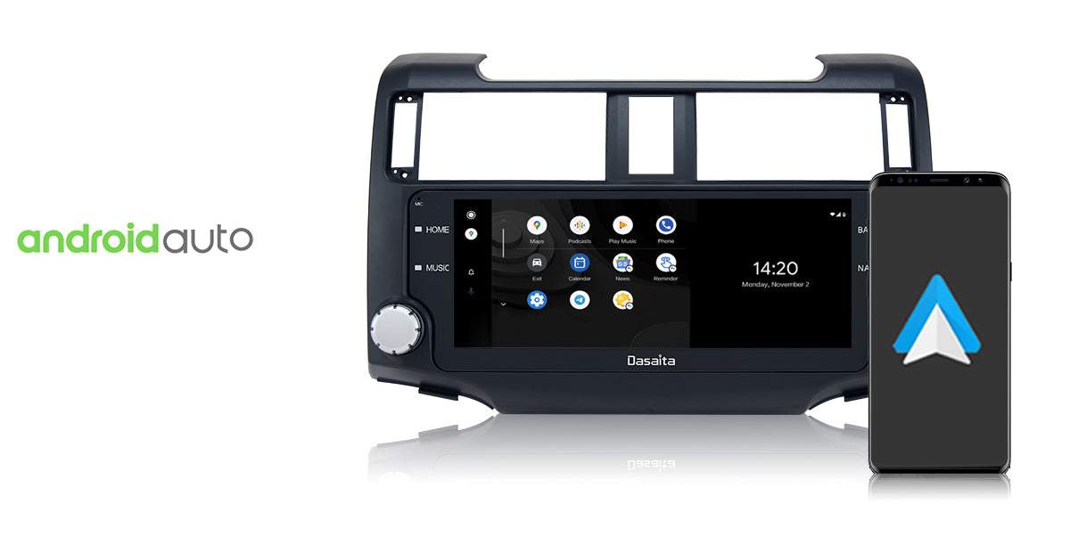 Dasaita Vivid11 Toyota 4Runner 2014 2015 2016 2017 2018 Car Stereo 10.25 Inch Carplay Android Auto PX6 4G+64G Android11 1280*480 DSP AHD Radio